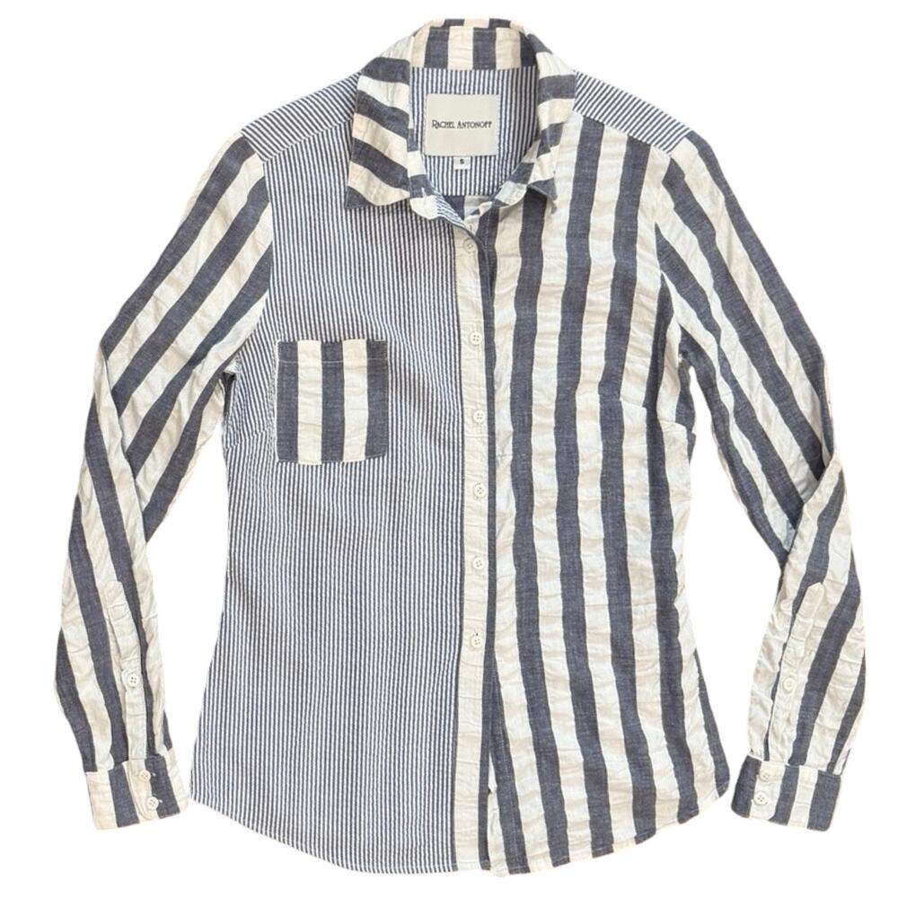 Rachel Antonoff Seersucker Erin Blouse - Picture 4 of 7
